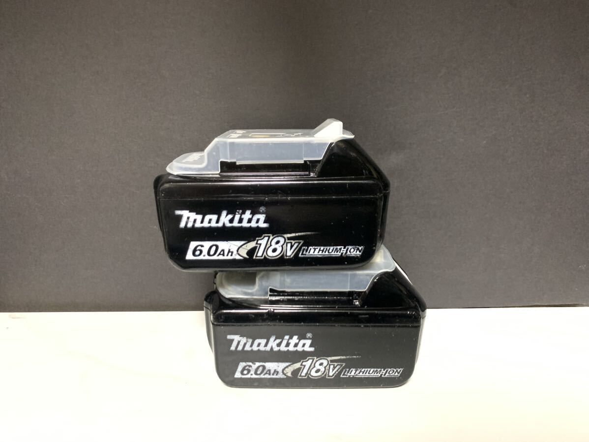 2個 マキタ 動作品 Makita 純正 Li-ion バッテリー BL1860B 6.0Ah 18V 雪マーク # BL1840 BL1850 BL1460 BL1860 BL1460B 検索ワード 8 美品の画像1