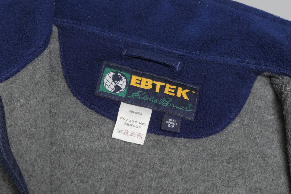 TH2744□USA製*エディーバウアー/EBTEK by Eddie Bauer*ポーラテック*フリース*ジップアップジャケット/ブルゾン*メンズ*S/P*vintage_画像8