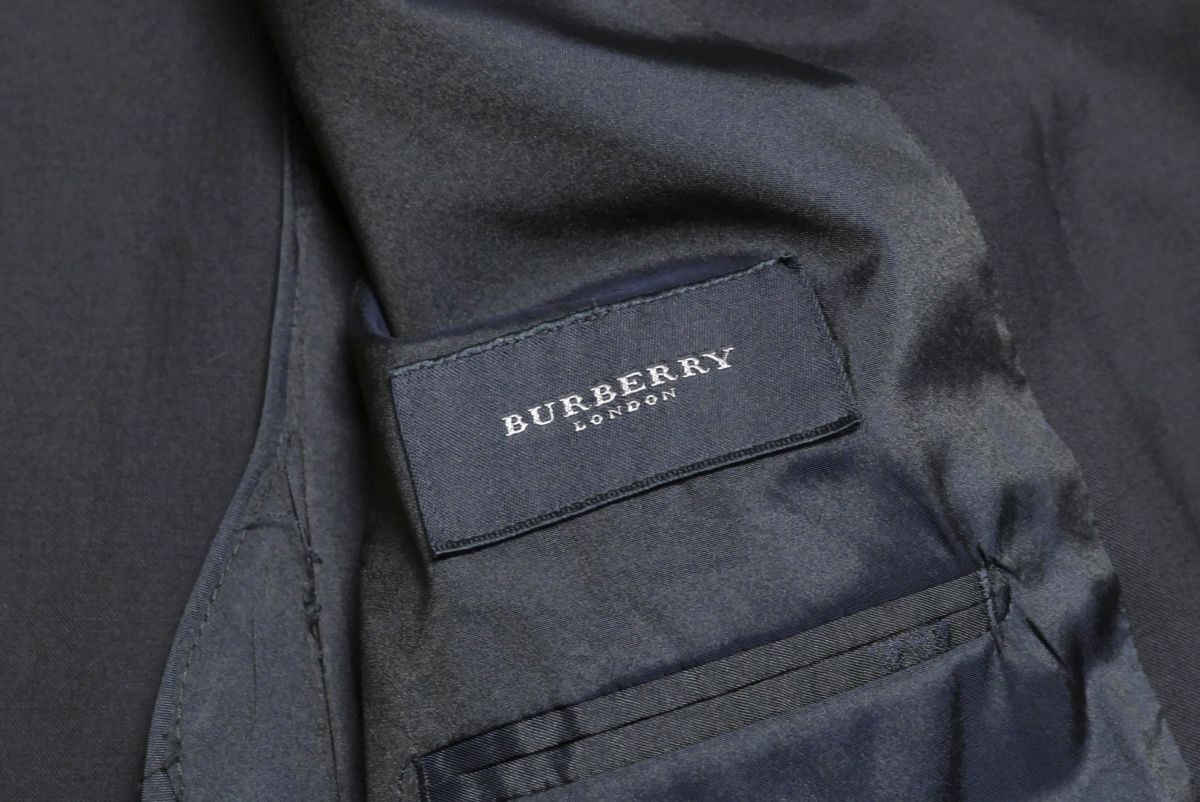 TH2799v Burberry /BURBERRY LONDON* men's BB7/moheya wool / gold button / navy blue blaser / tailored jacket / navy 