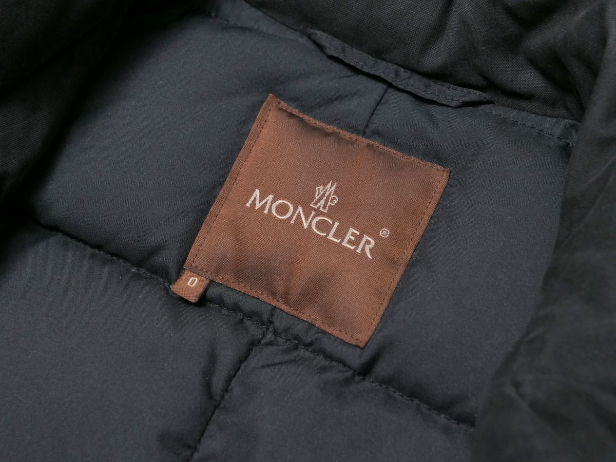 TH0794□モンクレール/MONCLER*44357-00-69770*コットンナイロン*スタンドカラーダウンコート*ダウンジャケット*ブラック/黒*メンズ*size0の画像9