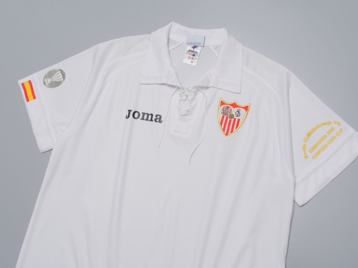 TH1397□デッドストック*ホマ製/Joma*セビージャ/Sevilla FC*UEFAカップ2006決勝モデル*レプリカユニフォーム_画像3