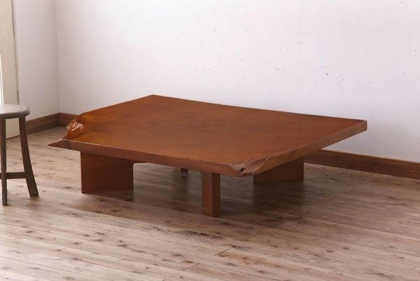 【30％OFF】 R-023385　中古　松材一枚板　特大座卓(センターテーブル) 木材