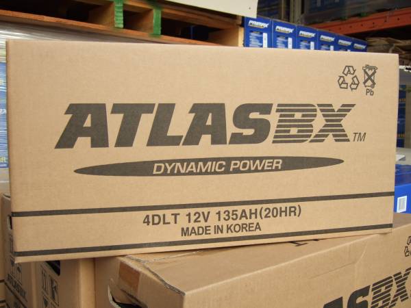 新品 高性能 アトラス バッテリー 4DLT ( GSユアサ 4DTL 互換 ) 耕うん機 フォード アメリカ製 農機用バッテリーの画像2