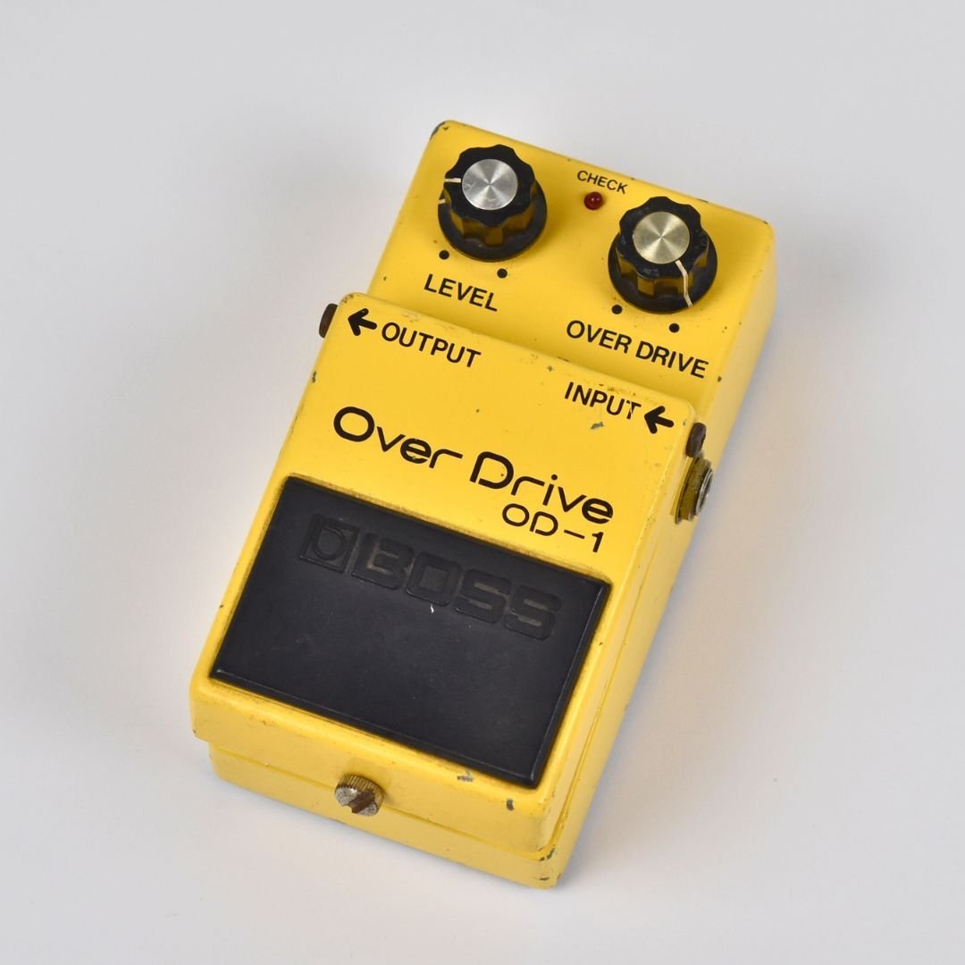 [R1045] 中古品 BOSS OD-1 Over Drive 銀ネジ 1979年製 動作OK オペアンプメーカー修理歴あり 1000円スタート！ 日本製 Vintage レア！_画像1