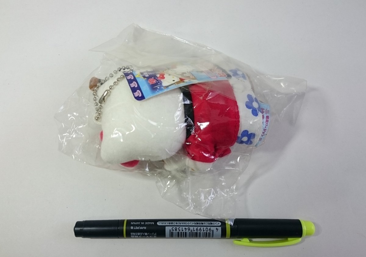 [W3878]美品 ハローキティぬいぐるみマスコット 温泉バージョン(3) 2003年サンリオ HELLO KITTY タグ付ボールチェーンキーホルダー中古送無の画像7