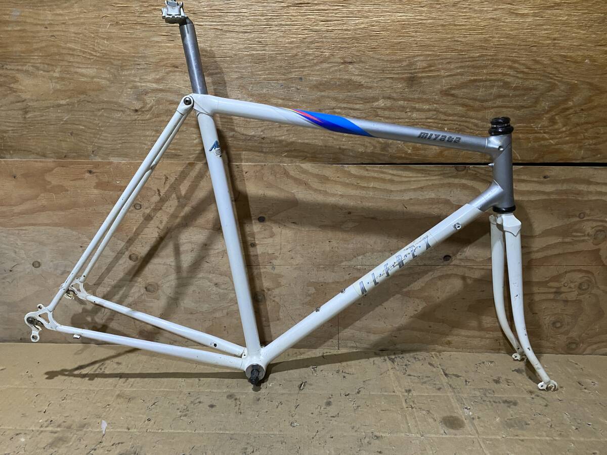 宮田 MIYATA ALFREX アルミ ×クロモリ 700c ロードバイク フレーム 中古パーツ OLDVINTAGEの画像1