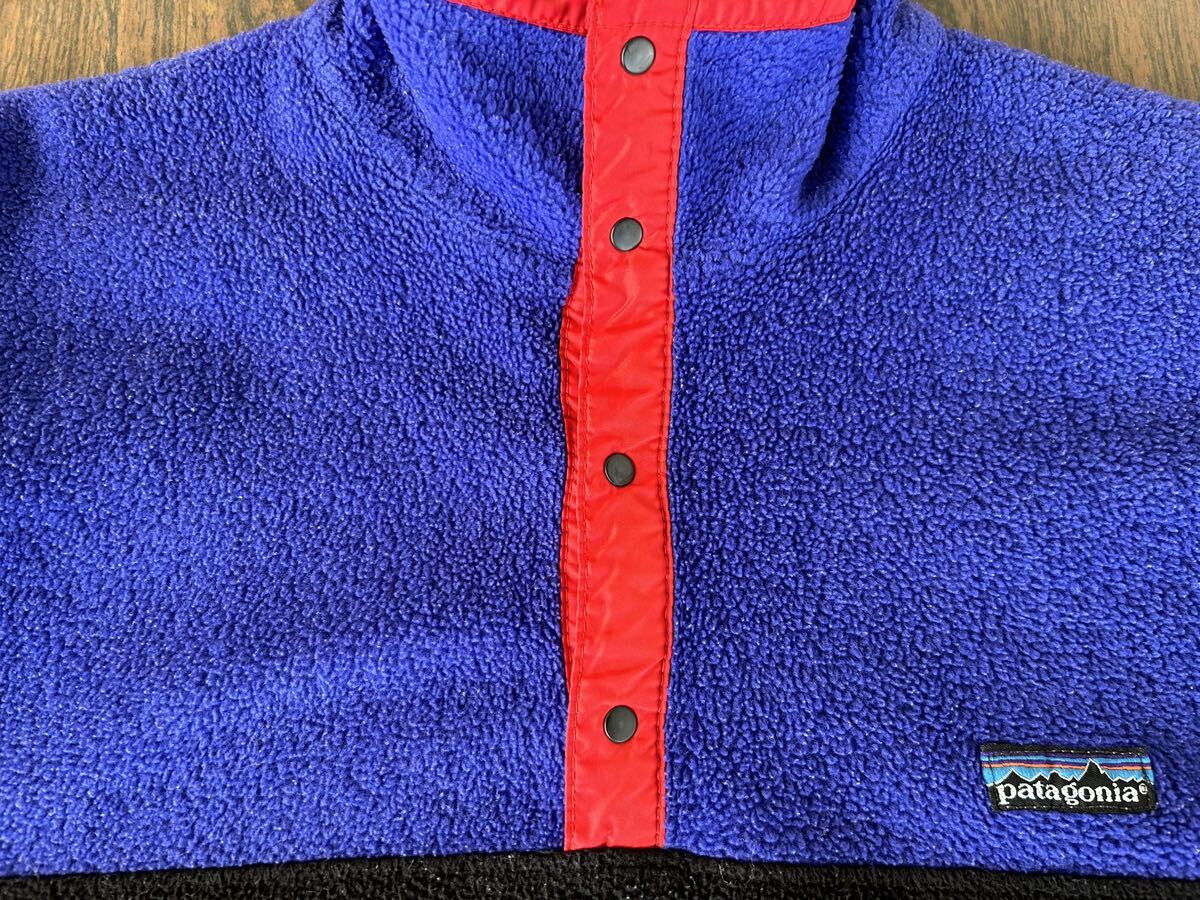 USA製 80s Patagonia 2tone Synchilla Snap T パタゴニア 2トーン シンチラ スナップT 25531 Vintage ヴィンテージ アメリカ製_画像4