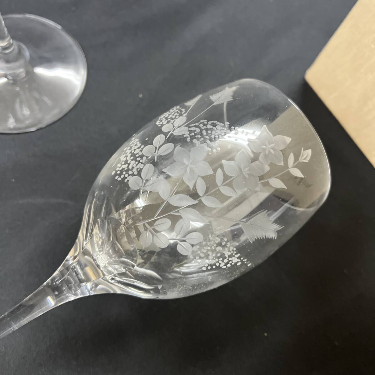 未使用 江戸の花切子 日本酒 ワイングラス 酒器 切子 グラス コップ 上品の画像5