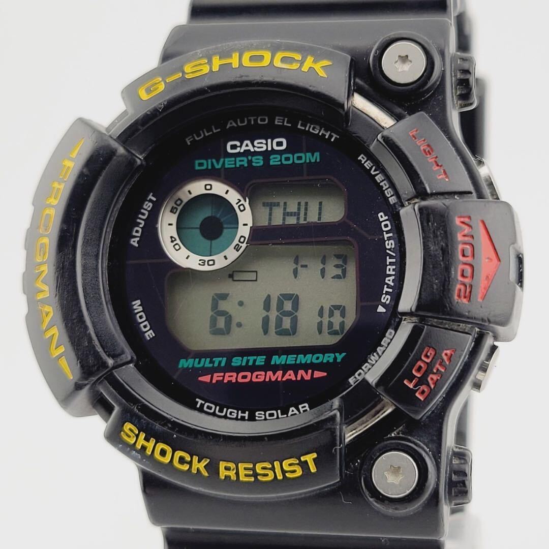 状態良好 CASIO G-SHOCK カシオ ジーショック FROGMAN フロッグマン GW-200Z-1JF ダイバーズウォッチ ソーラー 腕時計 メンズ