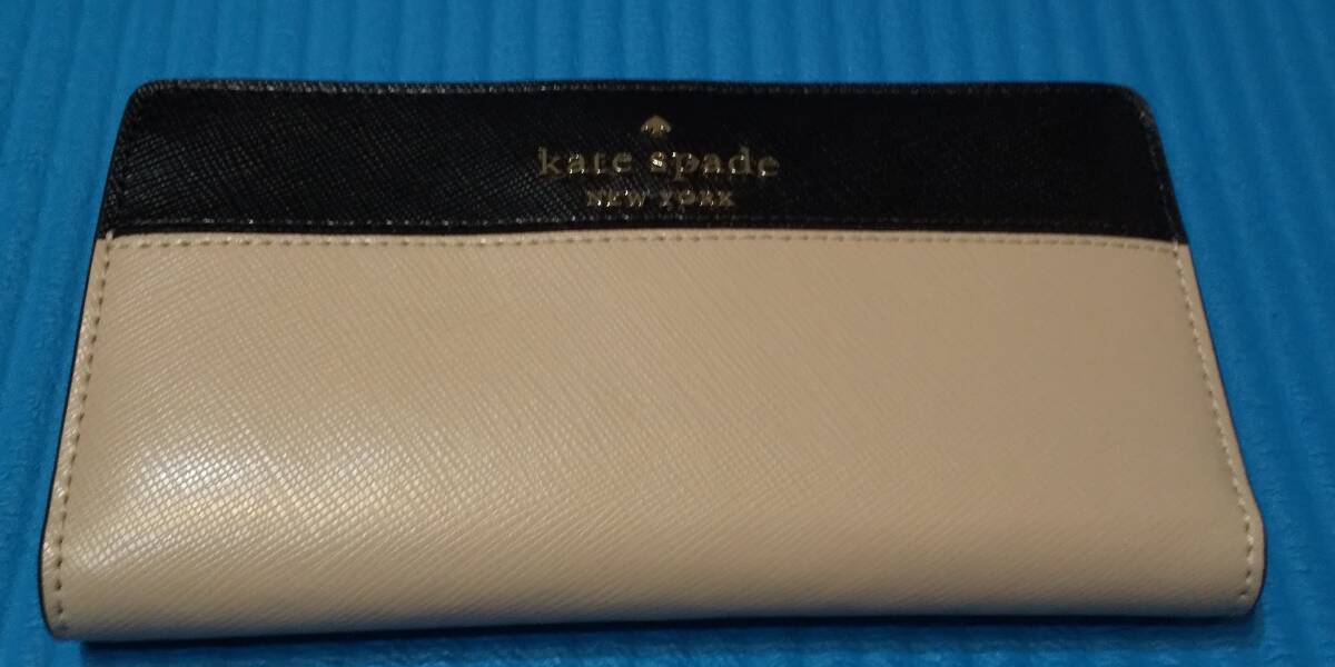 kate spade ケイトスペード 長財布　ベージュ×ブラック_画像1