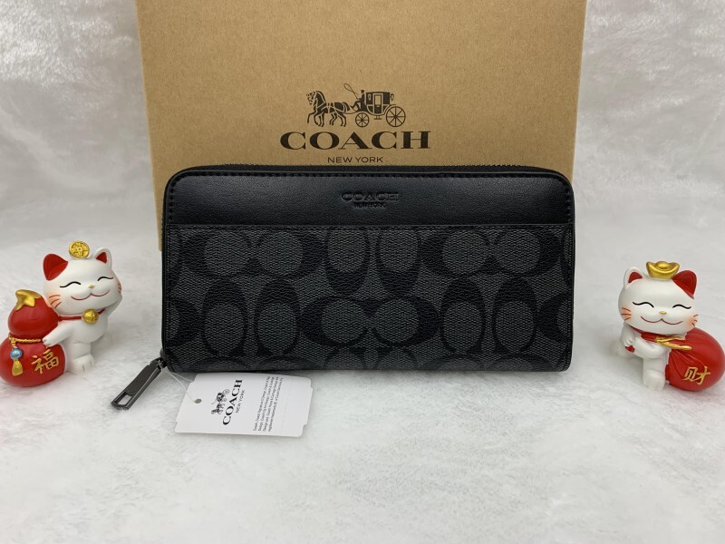 コーチ COACH 長財布 財布 プレゼント 贈り物 シグネチャー ロング ジップ 新品 未使用 アコーディオン メンズ ファッション F58112 C292_画像1