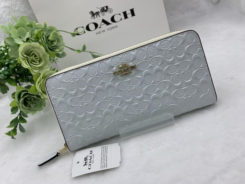 コーチ COACH 長財布 財布 ホワイト プレゼント 贈り物 ギフト シグネチャー ラウンドファスナー ロング ジップ 新品 未使用 F54805 C231_画像2