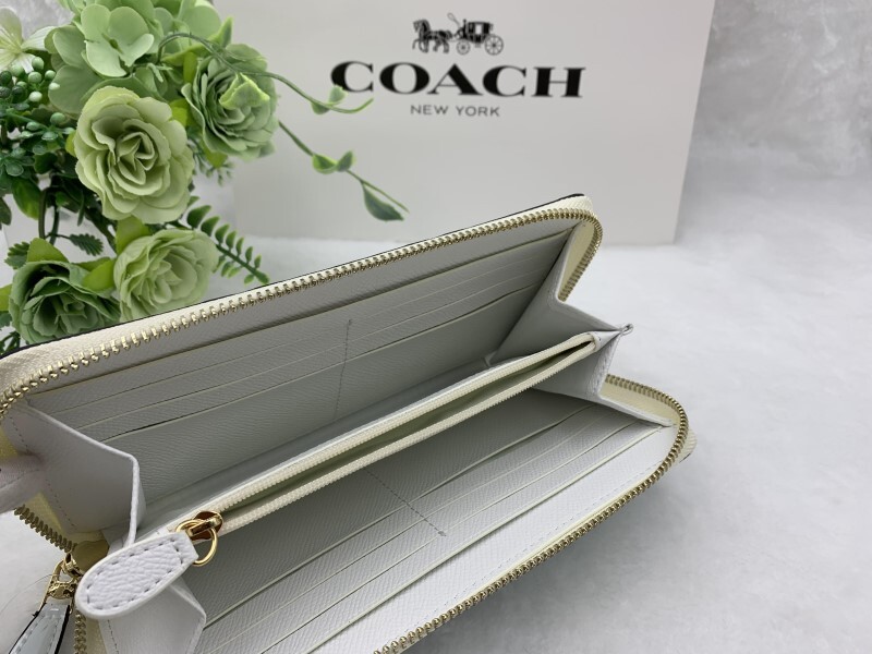 コーチ COACH 長財布 財布 ホワイト プレゼント 贈り物 ギフト シグネチャー ラウンドファスナー ロング ジップ 新品 未使用 F54805 C231_画像10