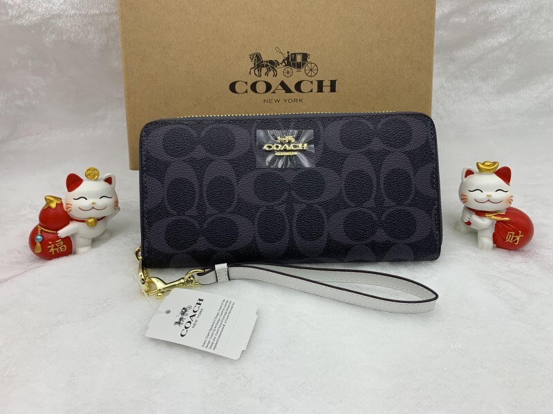 コーチ COACH 長財布 財布 メンズ レディース 誕生日 記念日 ブランド 大容量 シグネチャー ロング ジップ 新品 ファッション C4452 C040_画像1