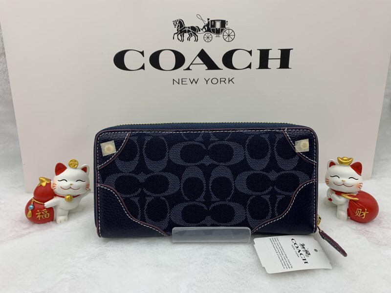 コーチ COACH 長財布 財布 プレゼント 贈り物 シグネチャー ロング ジップ 誕生日 記念日 ブランド 大容量 新品 未使用 ファッション C146_画像3