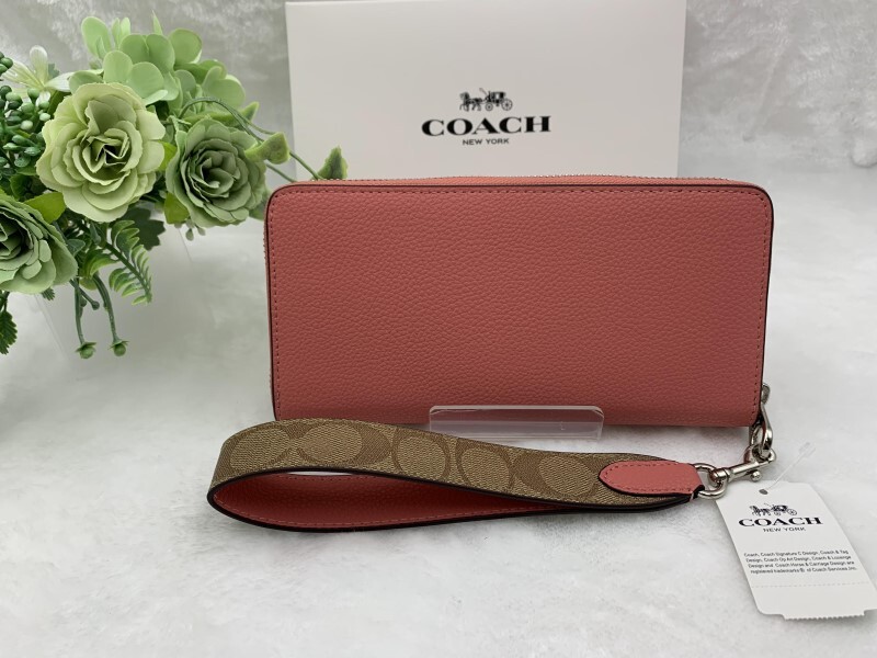 コーチ COACH 長財布 財布 レディース ピンク プレゼント 贈り物 ギフト シグネチャー ロング ジップ 新品 未使用 ファッション CK427 C206_画像3