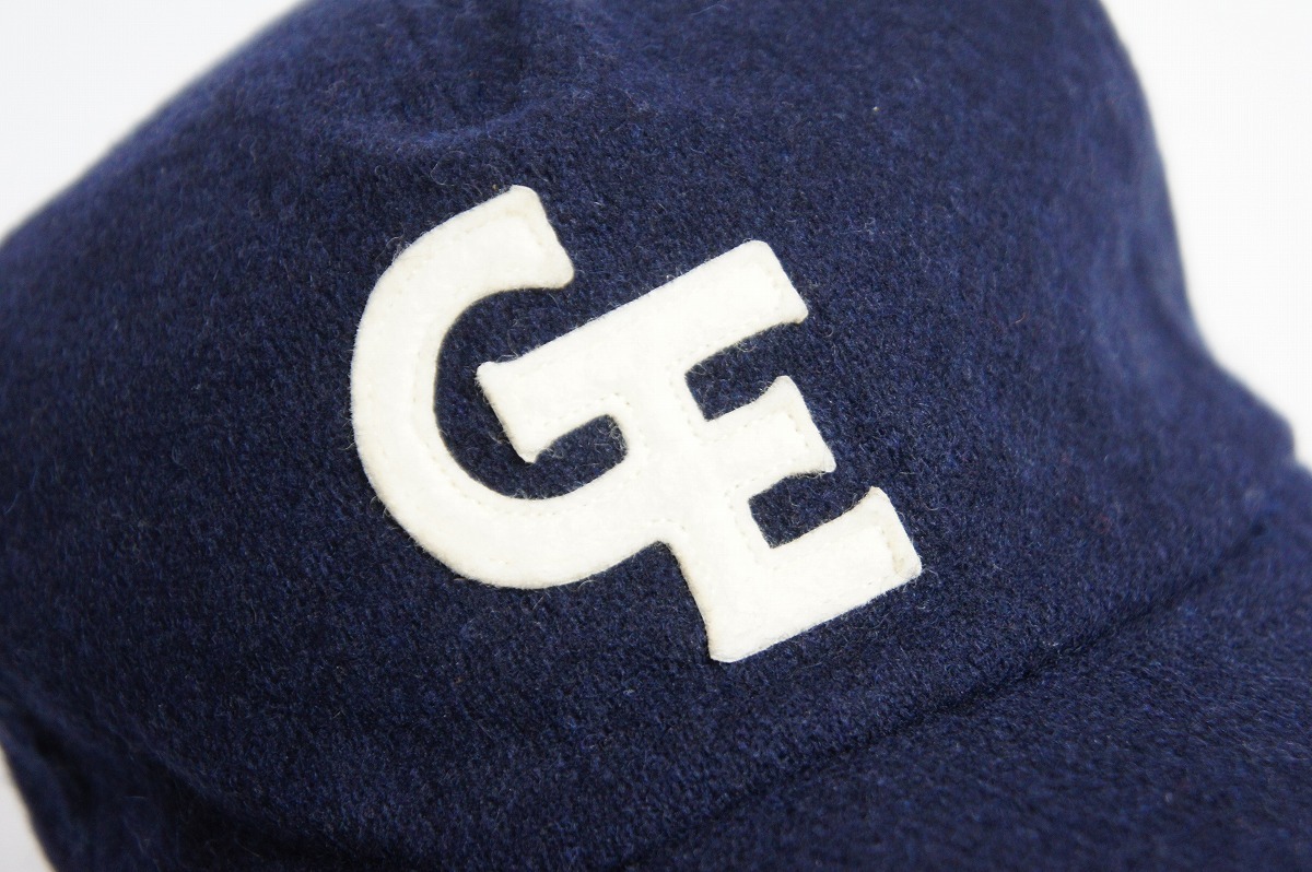 美品 初期90s goodenough グッドイナフ GE ワッペン ロゴ キャップ 帽子 ウール ヴィンテージ ビンテージ アーカイブ 紺104Oの画像9