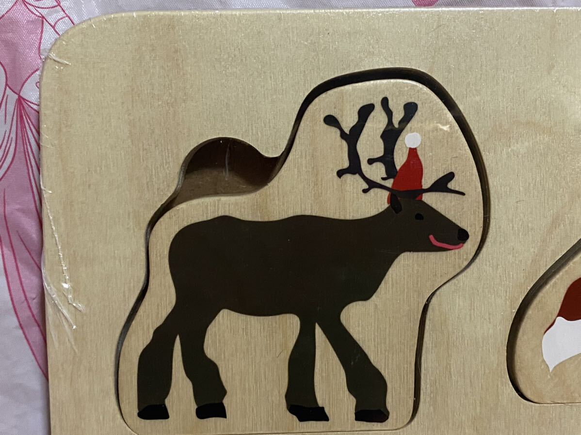 ☆未開封 IKEA 2021冬のクリスマス 動物 木製 ジグソーパズル キツネ トナカイ 小鹿 シロクマ Fox reindeer fawn polar bear パズル_画像6