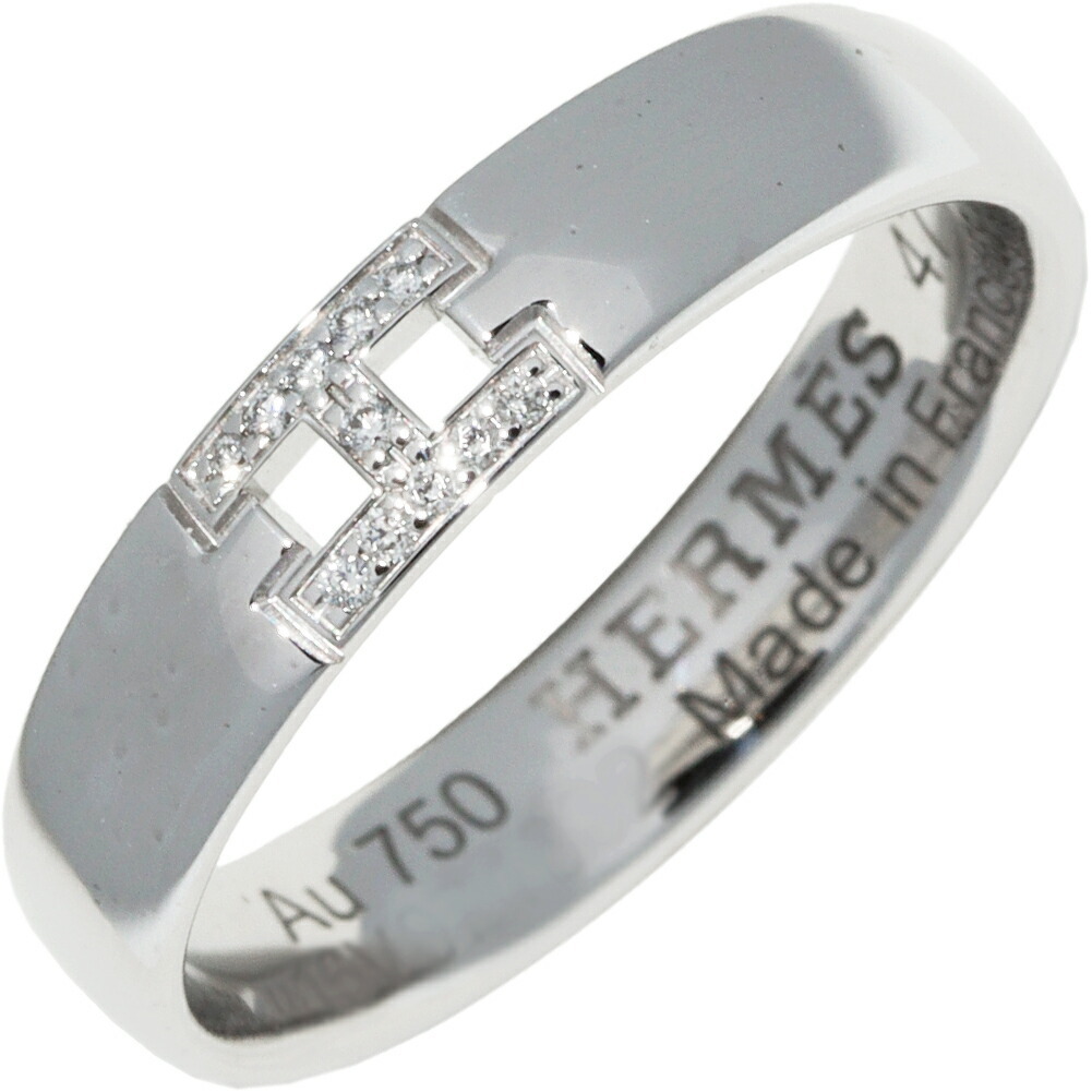 エルメス 指輪 K18WG ダイヤ11P(0.02ct) エヴァーヘラクレスリング H119853B 00046_画像1
