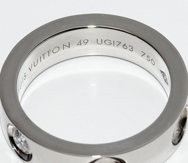  Louis Vuitton кольцо K18WG diamond 1Pptito балка g Anne план to кольцо Q9A03J