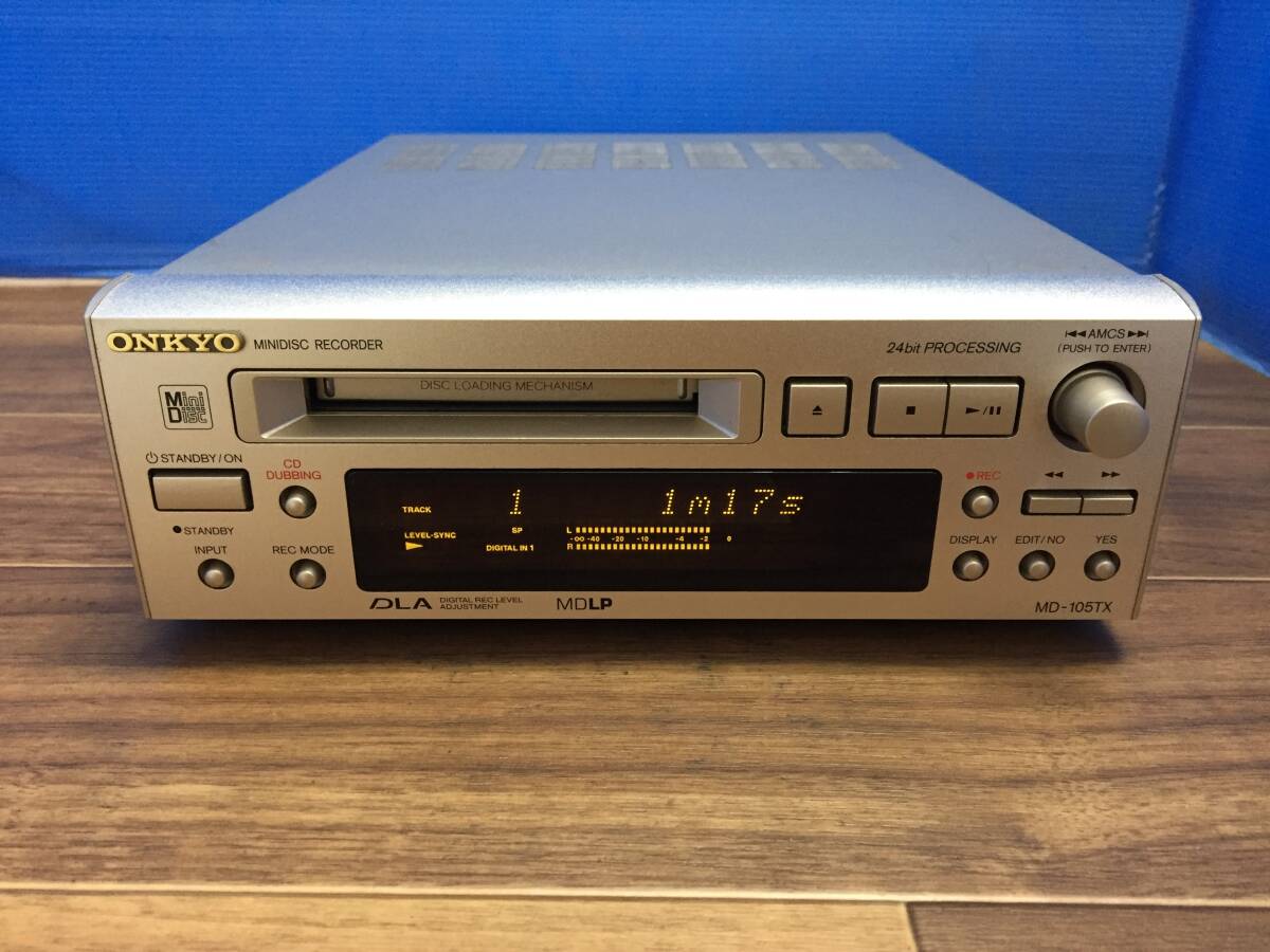 オンキョー ONKYO MDレコーダー MD-105TX ジャンク1187_画像2