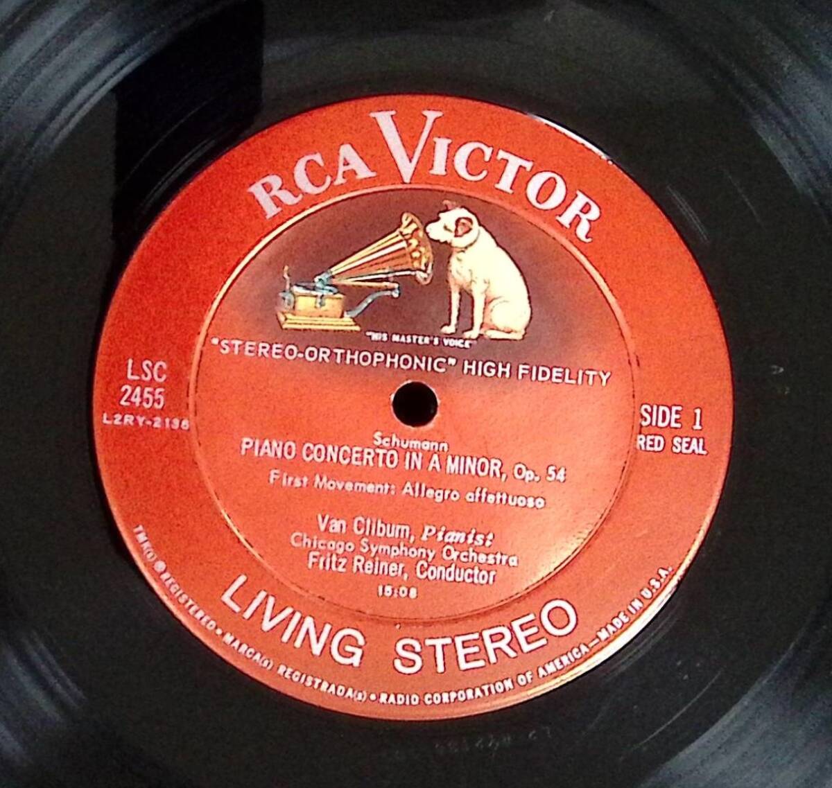 【優秀録音】クライバーン ライナー指揮シカゴSO シューマン ピアノ協奏曲他 米RCA Shaded DogラベルLivingStereo盤LSC2455(10S/1S)_画像4