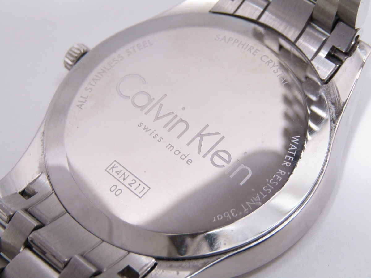 カルバンクライン メンズ腕時計 デイト付き SS クォーツ K4N211_画像3