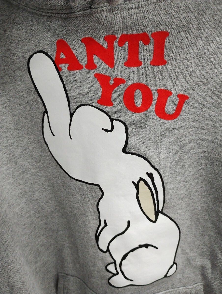 【超美品★売り切り】Supreme UNDERCOVER Anti You Hooded Sweatshirt Heather Grey シュプリーム アンダーカバー フーディー パーカー_画像6