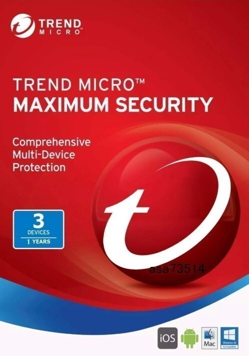『即納 サポート』1年3台 英語版 ウイルスバスター クラウド 最新バージョン ダウンロード版 トレンドマイクロ(TREND MICRO) セキュリティ_画像1