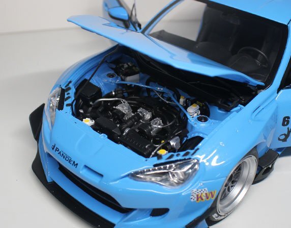 ▲超絶版！Metallic Blue！全開閉！DCM 1/18 Toyota トヨタ GT86 86 GT PANDEM パンデム Rocket Bunny 新品_画像7