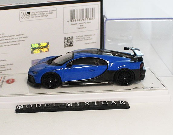 ▲入手困難！TSM 1/43 ブガッティ BUGATTI ヴェイロン Chiron Pur Sport Blue 新品