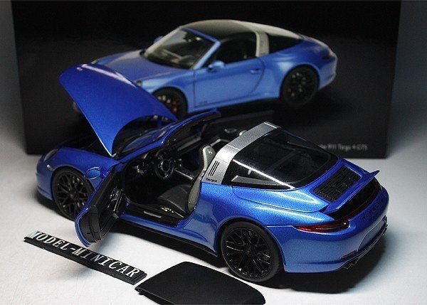 ▲入手困難！Schuco 1/18 ポルシェ Porsche 911 (991) カレラ Carrera Targa 4 GTS Metallic Blue シュコー_画像6