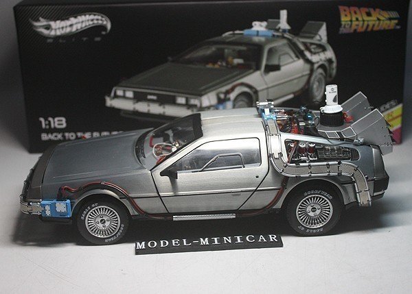 ▲ELITE ホットウィール 1/18 バック トゥ ザ フューチャー パート I デロリアン DeLorean Back To The Future TIME MACHINE 新品の画像3