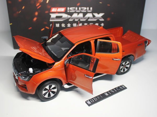 ▲超希少！Orange！特注品！1/18 五十鈴 ISUZU イスズ D-MAX Pickup 2021 新品_画像1