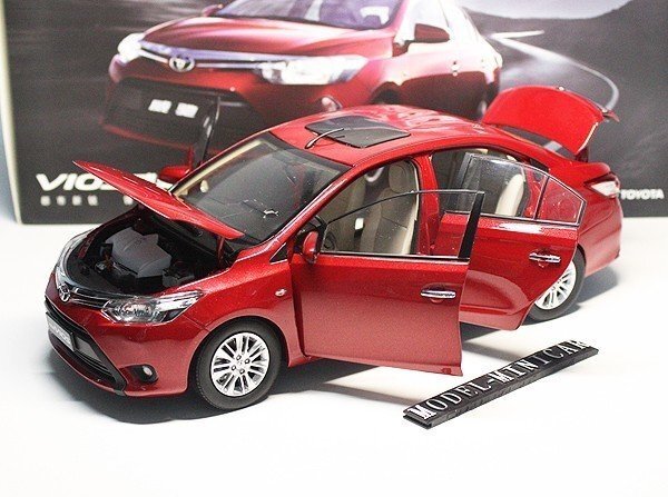 ▲超希少！Toyota特注 1/18 トヨタ VIOS 赤 新品