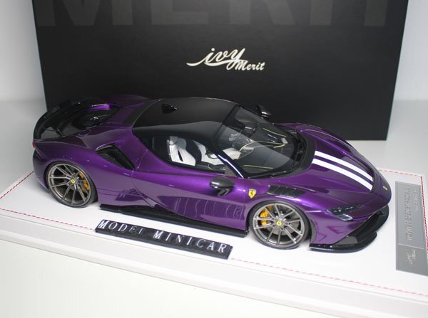 ▲超貴重な！Purple！世界限定99台！IM 1/18 フェラーリ Ferrari SF90 Stradale Novitec Rosso 新品 Resin Model