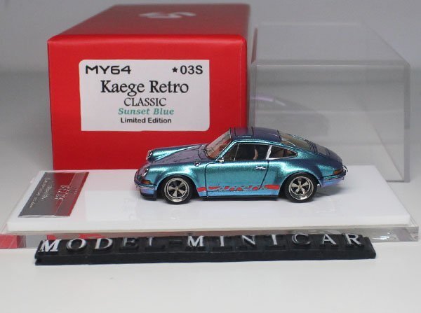 ▲入手困難！！限定品！MY64 SCM 1/64 ポルシェ Porsche 911 964 Kaege Retro CLASSIC Sunset Blue 新品 Resin Model
