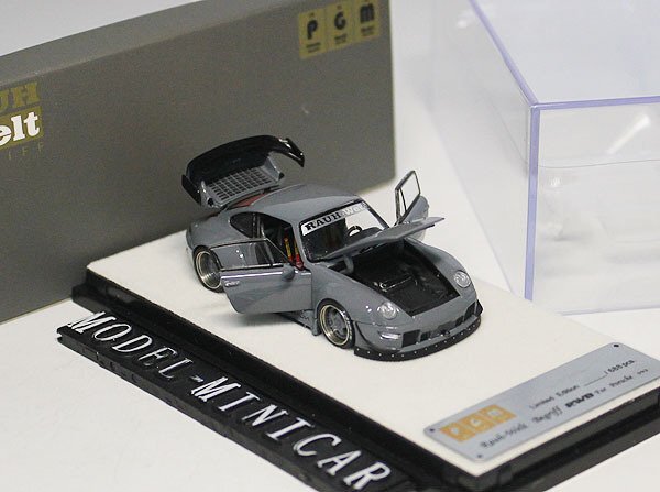 ▲限定品！Grey！全開閉！PGM 1/64 ポルシェ Porsche 911 993 RWB 金属製の画像1