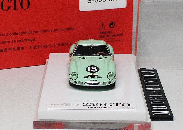 ▲最後！Resin Model！世界限定399台！JEC 1/64 フェラーリ Ferrari 250GTO 250 GTO #15 新品_画像2