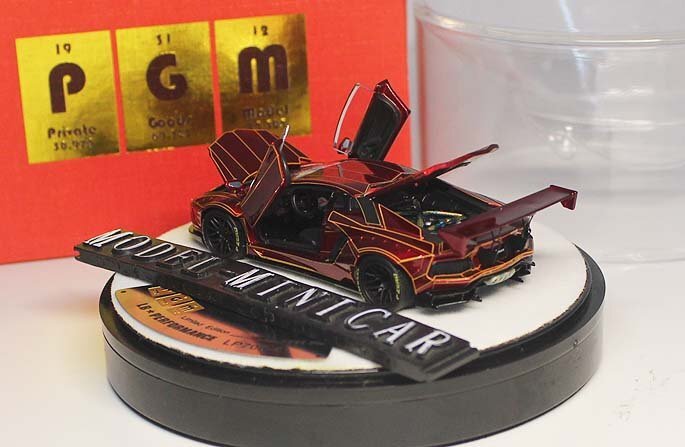 ▲High End！Metallic Red！全開閉！PGM 1/64 ランボルギーニ LP700 アヴェンタドール Liberty Walk LB Works LBWK 新品 金属製の画像5