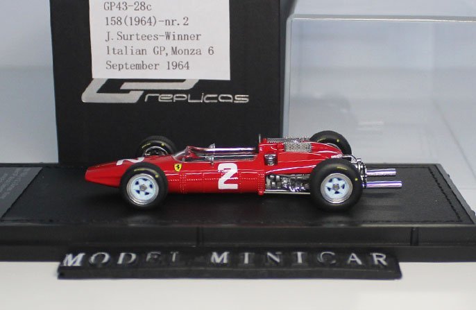 ▲超貴重な！GP43-28C！世界限定250台！GP Replicas 1/43 フェラーリ Ferrari 158 1964 #2 新品 F1 Resin Model