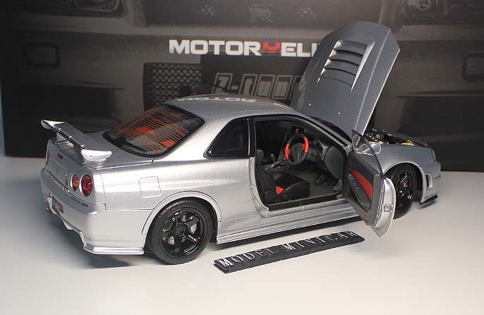 ▲入手困難！Engine Version！銀！限定品！MotorHelix 1/18日産 GTR R34 スカイライン GT-R Skyline Z-TUNE Nismo MHの画像9