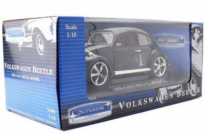 ▲超希少！黑 Superior 1/18 Volkswagen Beetle 新品の画像3