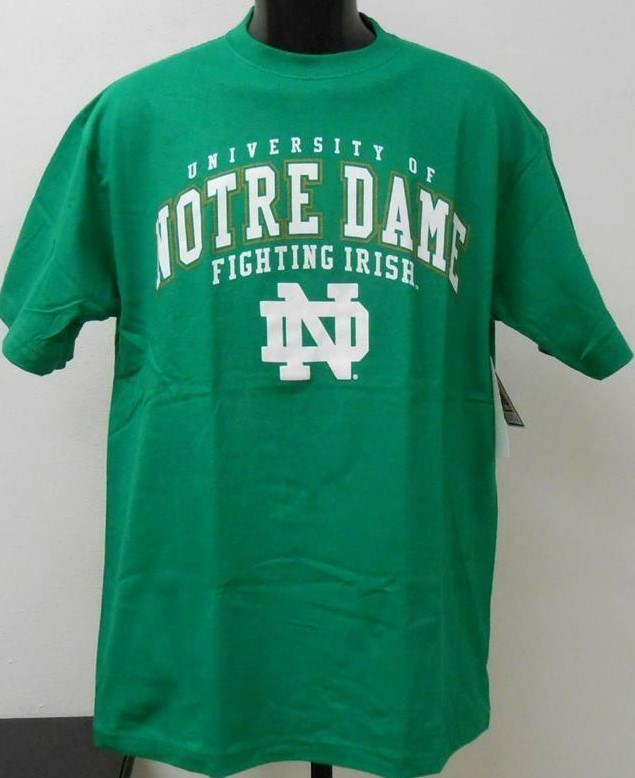 未使用 新品タグ付 NCAA ノートルダム・ファイティング・アイリッシュ ＴシャツLサイズ Notre Dame Fighting Irish アメリカンフットボールの画像1