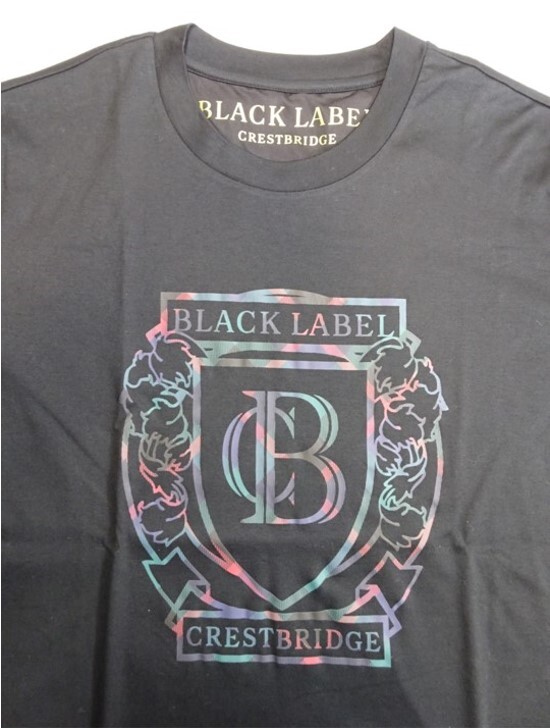 ブラックレーベル　クレストブリッジ　丸首　半袖　 Tシャツ 109 　黒 　 定価 18700円　　Mサイズ　　⑫_画像6