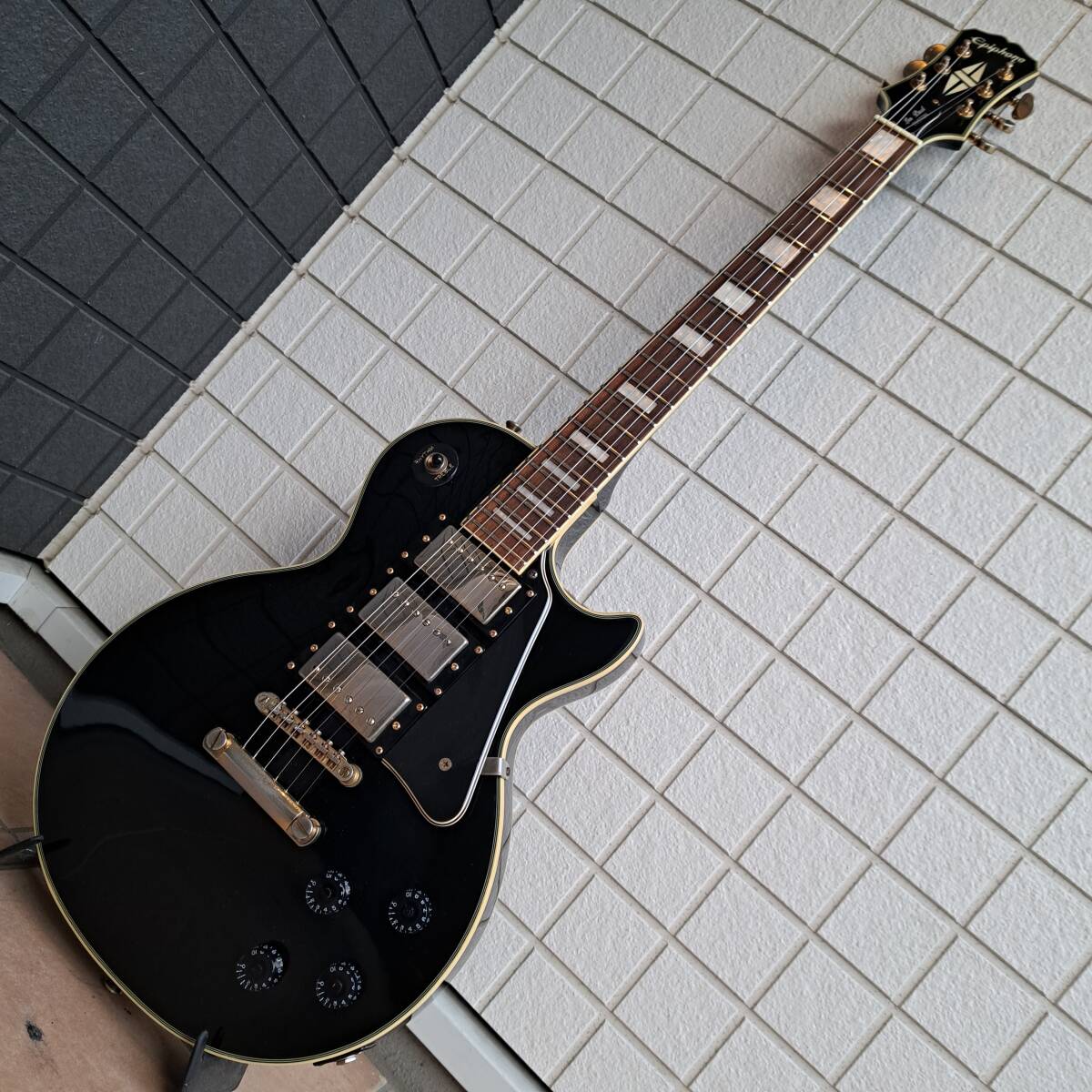 ■Epiphone Les Paul Custom 3 PU PickUp ピックアップ BlackBeauty エピフォン レスポールカスタム ブラックビューティー Gibson ギブソン_画像1