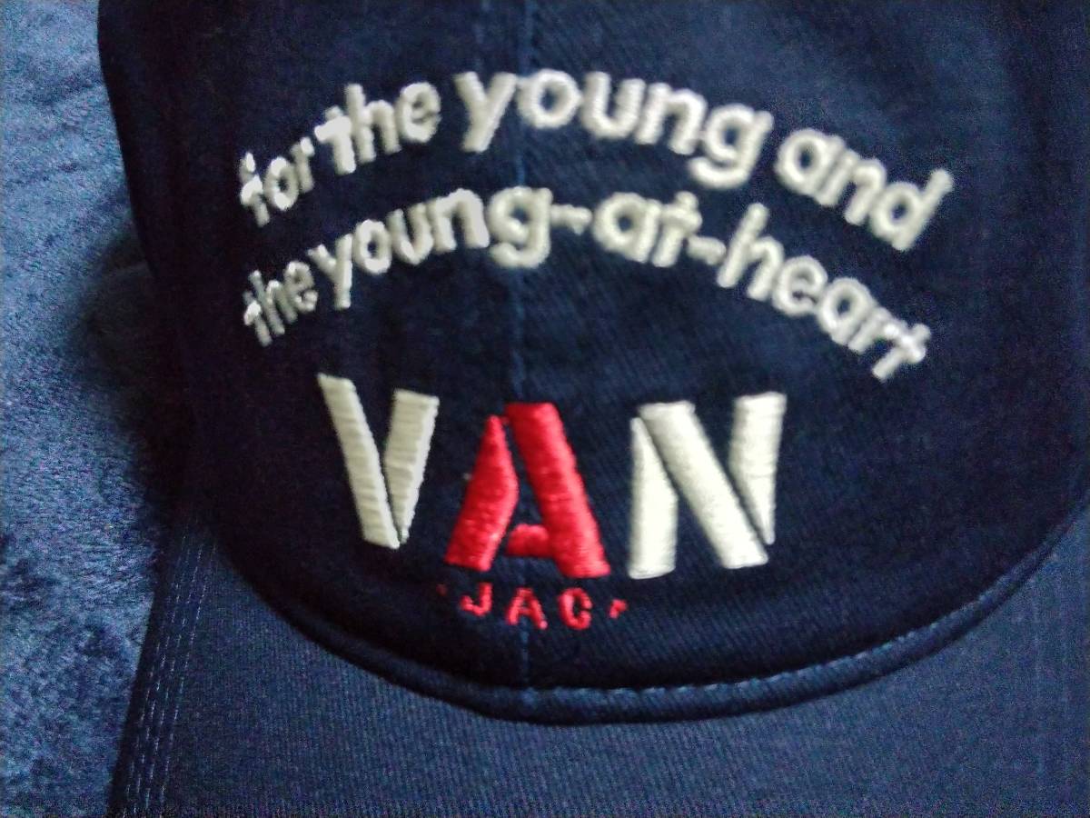 VAN JAC 　アーチロゴ刺繍キャップ　ネイビー　新品未使用　　　　　アイビー　トラディショナル_画像2