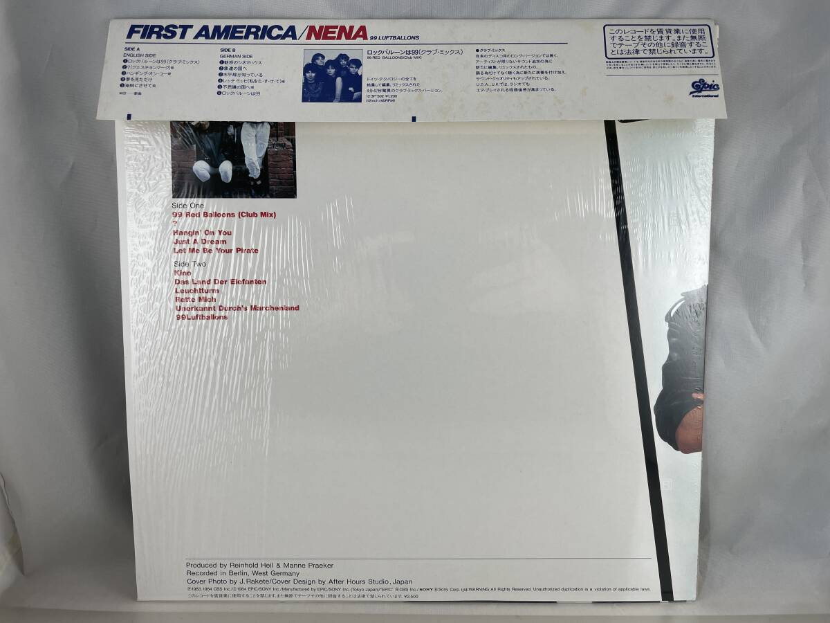 国内盤　LP　NENA　FIRST AMERICA (99 Luftballons)　25・3P-501　シュリンク付_画像2