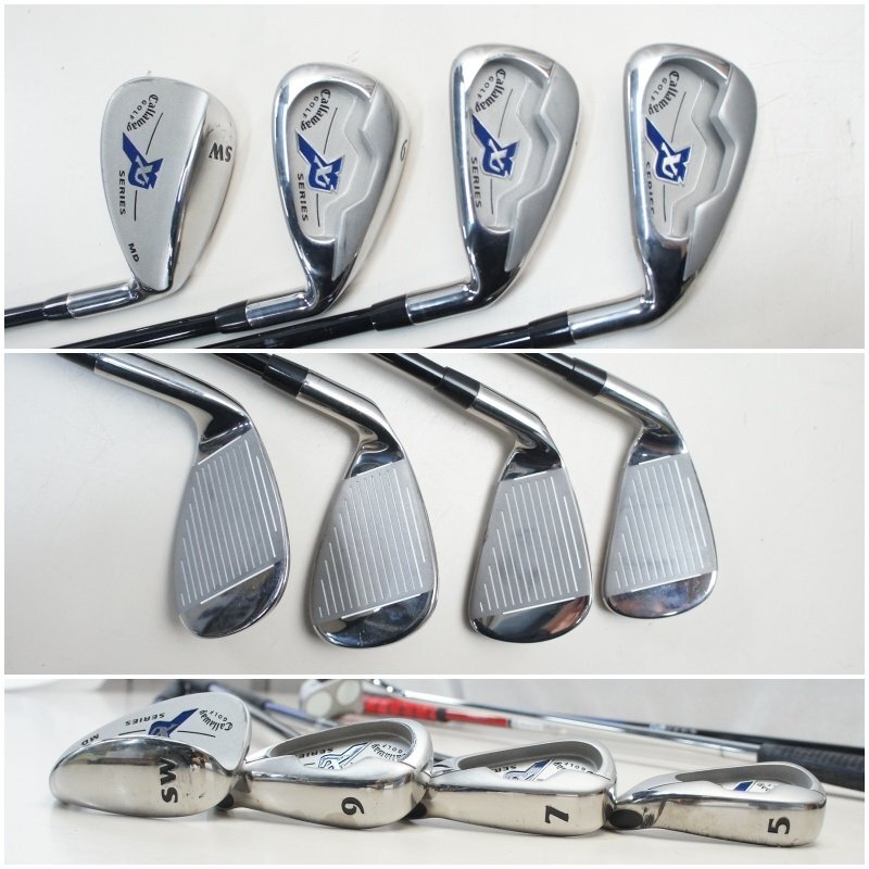 10◆【中古】8本セット Callaway キャロウェイ ジュニア ゴルフクラブセット XJシリーズ ヨネックスUTおまけ 子供用◆115N4　/2ｂ*_画像4