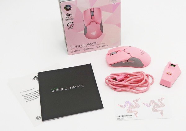 ◇美品【RAZER レイザー】Viper Ultimate Quartz Pink ワイヤレスゲーミングマウス RZ01-03050300-R3M1 USBマウス_画像5